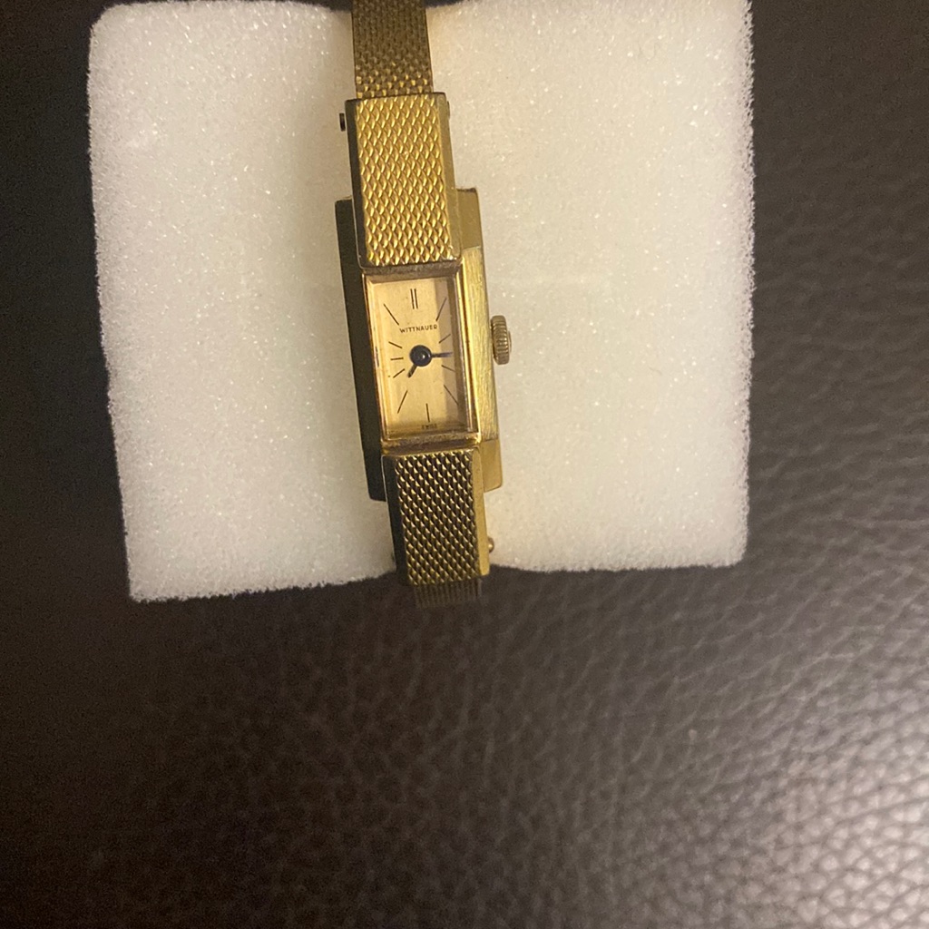 Vintage Wittnauer Bangle Watch In Gold